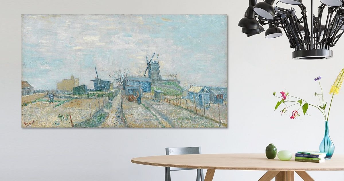 Montmartre Windmühlen und Gemüsegärten, Vincent van Gogh ArtFrame